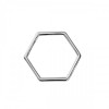 S1186561 PAX 30 pendentifs anneau connecteur fermé HEXAGONALE 11 par 10mm ARGENT PLATINE 