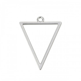 PS110112452 PAX 5 pendentifs Breloque Triangle travaillé 35mm métal couleur Argent Antique
