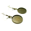 BN1130307 PAX 10 Boucles d'oreille crochet Qualité Laiton 14mm métal couleur BRONZE