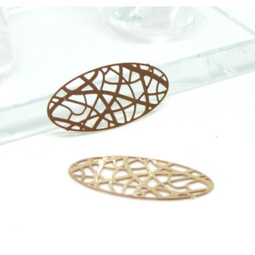 4 Estampes filigrane FUTURISTE Doré de 26 mm C3892