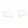 AE1110451 Lot 4 Estampes pendentif Geometrique Double Triangle Petit Modèle 20 par 17mm Blanc