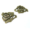 Pendentifs breloque Fleur Rose métal couleur Bronze