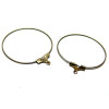 PAX 20 Boucles d'oreilles créoles qualité Laiton CREOLES Cintres 30mm BRONZE BN118210