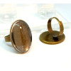 20 pièces: BN1129031 PAX 10 Supports de Bague Ovale Qualité 18 par 25mm couleur Bronze et 10 cabochons