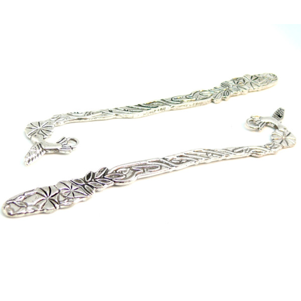 Marques page COLIBRI métal couleur Argent Antique