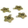 Pendentifs breloque Fleur  Spirales métal couleur Bronze