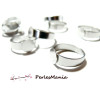 Supports de bague plateau lisse 8 mm laiton couleur ARGENT PLATINE
