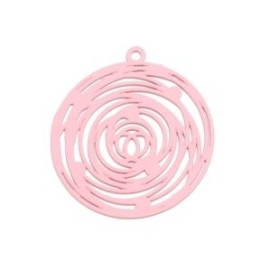 Estampes pendentif filigrane Rosace de 29mm, ROSE