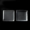 10 cabochons carré 25mm sticker autocollant EPOXY transparent