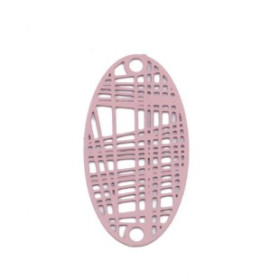 S110204889 PAX 10 Estampes pendentif filigrane Ovale Futuriste Beige de 24mm