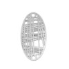 Estampes Pendentifs Connecteurs Filigrane Ovale Futuriste 24mm – Argent Platine