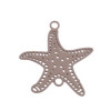 Estampes Connecteur Pendentif Étoile de Mer Beige Taupe 21mm