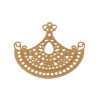 PS110204898 PAX 5 Estampes pendentif connecteur chandelier filigrane Jaune Moutarde 42mm
