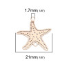 Estampes pendentif connecteur Etoile de mer Doré 21mm