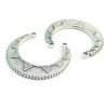 PS110117607 PAX 15 connecteurs pendentifs toile d'araignée, hallowdeen,dream catcher métal couleur Argent Vif