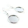 BN1126764PP PAX 10 supports de Boucle d'oreille crochet Qualité 18mm métal couleur Argent Platine
