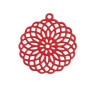 Estampes pendentif connecteur filigrane Rosace Mandala Noir 30mm
