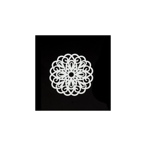 Estampes pendentif connecteur filigrane Rosace Mandala Rouge 25mm
