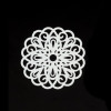 Estampes pendentif connecteur filigrane Rosace Mandala Rouge 25mm