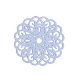 Estampes pendentif connecteur filigrane Rosace Mandala Noir 25mm