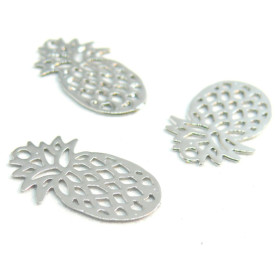 PS110206596 PAX 20 Estampes pendentif petit ananas Beige Taupe 15mm