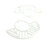 Estampes Pendentif Filigrane Demi-Cercle Art Déco 23x30mm – Cuivre Argent
