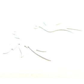 AE113412  Lot de 4 Estampes pendentif filigrane Oiseau Blanc 19 par 23mm