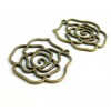 130613085951 PAX 20 pendentifs breloque Fleur Spirales métal couleur Bronze