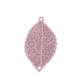 S110204945 PAX 10 Estampes pendentif multiconnecteur filigrane Feuille couleur Moutarde de 25mm