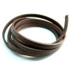 Environ 1,2 mètre de Cordon Simili Cuir surpiqué SCELLERIE PLAT MARRON 6.5mm H11915C