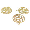 Estampes pendentif Medaillon Zen 15mm cuivre couleur Doré