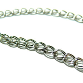 10 m argent platine Chaine double maille PCHD004Y, diy