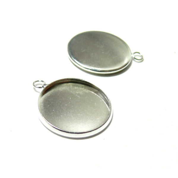 BN1123305 PAX 10 support de pendentif  attache ronde 14mm Argent Platine Qualité Laiton