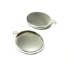 BN1123305 PAX 10 support de pendentif  attache ronde 14mm Argent Platine Qualité Laiton