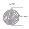 Estampes pendentif filigrane Rosace Grise de 29mm