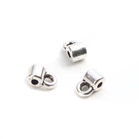 S110203846 PAX 250 pendentifs Bélières Simple 5 par 3mm metal Argent Platine