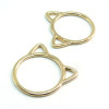 pendentifs, breloque connecteur CHAT 24mm metal DORE