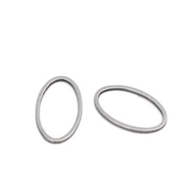 Pendentifs connecteur Ovale 21mm en Acier Inoxydable 304