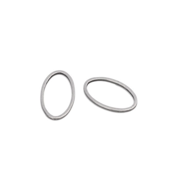 Pendentifs connecteur Ovale 21mm en Acier Inoxydable 304