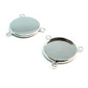 BN1120692PAX 10 Supports de Pendentif Connecteur TRIPLE 14mm Laiton couleur Argent Platine