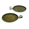 BN114836  PAX 10 supports pendentifs 25mm plateau attache triangle laiton couleur Bronze