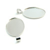 BN114836  PAX 10 supports pendentifs 25mm plateau attache triangle laiton couleur Argent Platine
