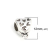 Bélières Cœurs Trou 4mm Métal Argent Antique