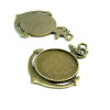 Supports de Pendentif Arty Ancre Marine pour Cabochon 25mm – Métal Bronze