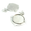 Lot de 2 ou de 10 supports de pendentif Arty forme ancre marine – Pour cabochon 25 mm – Laiton couleur argent antique