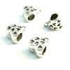 Bélières Cœurs Trou 4mm Métal Argent Antique