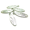 6 pieces pendentif breloque Zen metal vieil argent