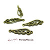 6 pendentifs breloque CONNECTEURS ailes  BRONZE H538111 , DIY