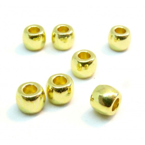 H25847 PAX 50 perles intercalaires rondelles Type Pelote Torsade 6mm metal couleur Or Antique