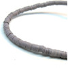 H0674 Lot 1 fil d'environ 380 Perles rondelles Heishi en pâte polymère 4 par 1mm couleur 01